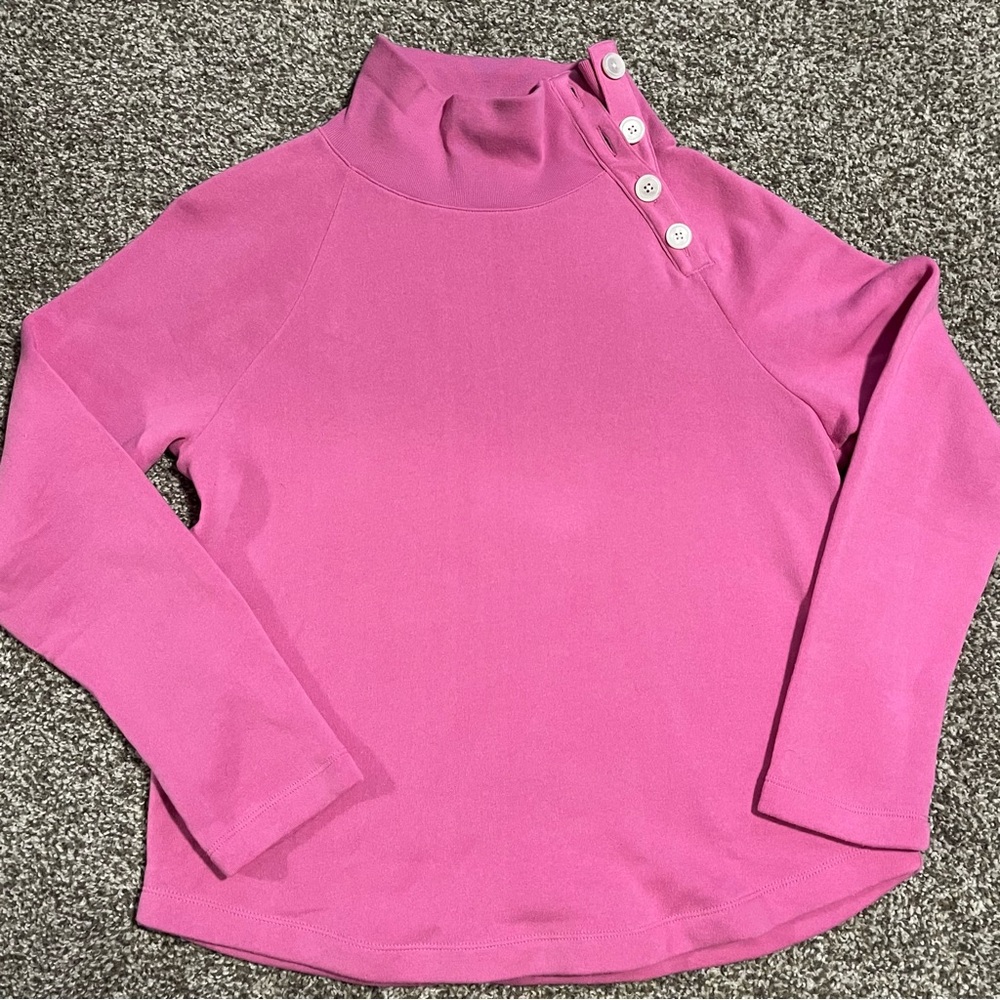 J. Crew cloud spun fleece button collar pullover